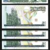 Scotland 1 Pound 1999, UNC, 5 PCS Consecutive LOT, P-360a , Commemorative