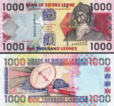 Sierra Leone 1000 Leones 2002, UNC, P-24a, Large Size