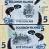 Solomon Islands 5 Dollars 2019 (2023), UNC,5 Pcs LOT,POLYMER,P-38 A/6 New Prefix - Image 3