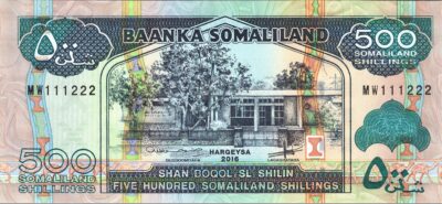 Somaliland 500 Shillings 2016, Serial 111 222 , UNC-, P-6