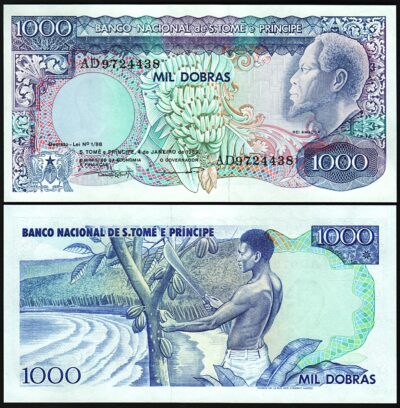 St. Saint Thomas - Sao Tome 1000 Dobras 1989, UNC, P-62