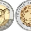 TURKEY 2015 ANATOLIAN WILD SHEEP 1 LIRA COMMEMORATIVE BIMETAL UNC COIN