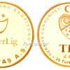 Turkey 2021, BESIKTAS, Gold Plated Silver Coin 925Ag, SUPERLIG SEASON CHAMPION