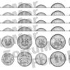Uganda 5 x 8 Pcs Coins Set, 1 2 5 10 50 100 200 500 Shillings 1987 2008, UNC