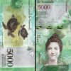 Venezuela 5000 Bolivares 2016, UNC, 10 Pcs LOT, Consecutive, P-97a, Prefix A - Image 3
