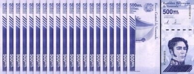 Venezuela 500000 500,000 Bolivares 2020 2021, UNC, 20 Pcs LOT, Consecutive,P-113