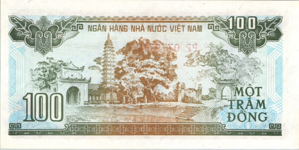 Vietnam 100 Dong 1991, RADAR 7 Digit, PP 0779770, UNC, P-105a, Small Letter - Image 3