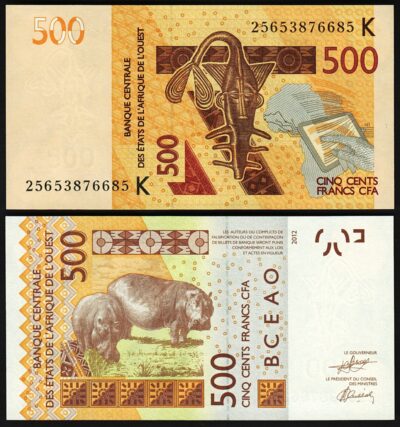 West African St, SENEGAL, 500 Francs 2012- 2025, UNC, P-719Kn NEW