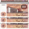 Zaire 100 Zaires 1985, UNC, 10 Pcs LOT, Consecutive, P-29b - Image 3