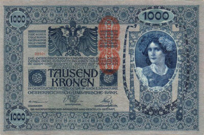 AUSTRIA HUNGARY 1000 KRONEN 1902, XF+, P-59, Crisp , Big Size, Little Pale