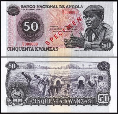 Angola 50 Kwanzas 1979, UNC, SPECIMEN, P-114s, H-A 000000