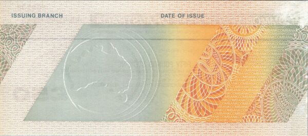 Australia SPECIMEN, Commonwealth Bank Travellers Cheque, 50 Dollars AU - UNC - Image 3