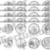 CZECH REPUBLIC UNC 5 (x) 7 COINS SET, 10 20 50 Haleru 1 2 5 10 KORUN 1999 2012