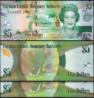 Cayman Islands 5 Dollars 2018, UNC, 2 Pcs PAIR, Consecutive,QEII, P-39c, Prf D/3