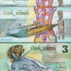 Cook Islands 3 Dollars 1987, UNC, 2 Pcs PAIR, Consecutive, P-3, Low 00****
