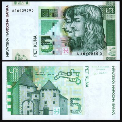 Croatia 5 Kuna 2001, UNC, P-37