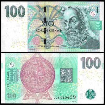 Czech Republic 100 Korun 2018, UNC, P-18, Prefix S