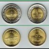 Egypt 2 Pcs Coin Set, 50 Piastres 1 Pound 2015, UNC, Comm.SUEZ CANAL, BIMETALLIC