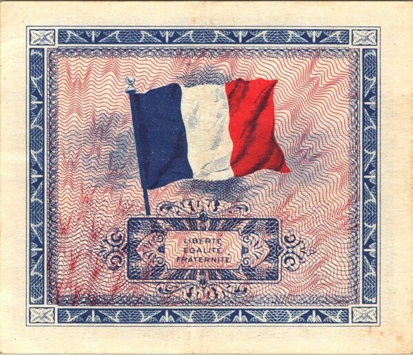 France 2 Francs 1944, aXF, P-114a , Allied Military Currency - Image 3