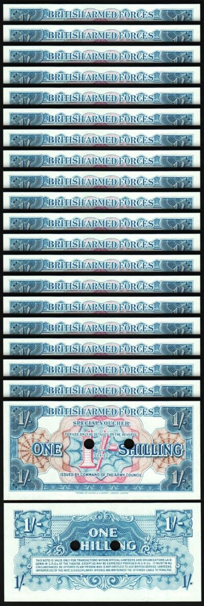 Great Britain England UK Armed Force 1 Shilling 1956,UNC,20 Pcs LOT,M26,Security