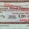 Great Britain SPECIMEN, Lloyds Bank London Travellers Cheque, 20 Pounds, aUNC