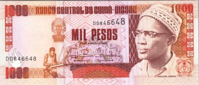 Guinea Bissau 1000 Pesos 1993, RADAR 846648, UNC,  P-13b
