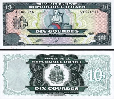 Haiti 10 Gourdes 1991, UNC, P-256