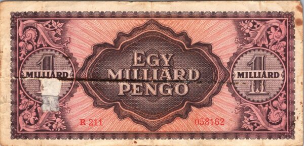 Hungary 1,000,000,000 Milliard Pengo 1946, Fine Condition, P-125 - Image 3