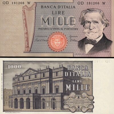 Italy 1000 Lire 1981 , AU , P-101h, Sign Ciampi and Stevani