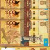 Kazakhstan 1000 Tenge 2014, UNC, 5 Pcs LOT, Consecutive, No Signature, P-45b