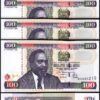 Kenya 100 Shillings 2-2- 2004, UNC, 5 Pcs LOT, Consecutive, P-42a