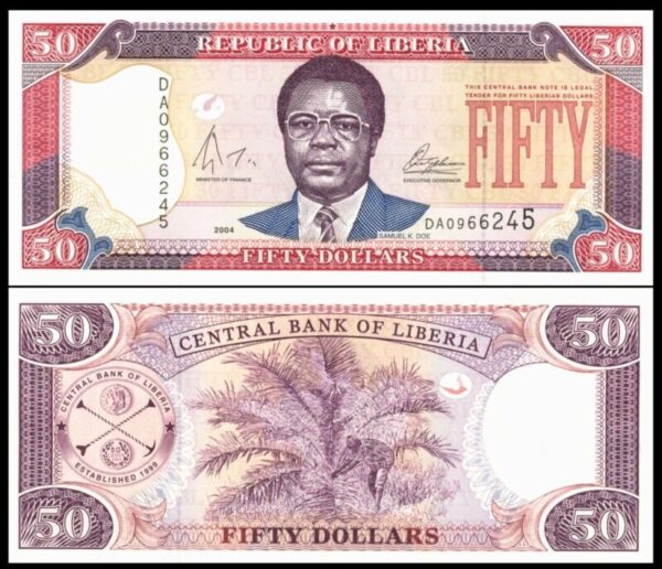 Liberia 50 Dollars 2004, UNC, P-29