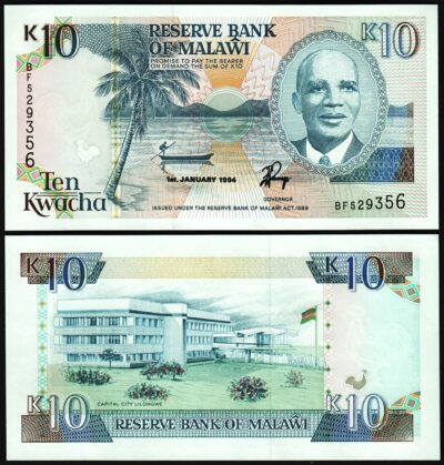 Malawi 10 Kwacha 1994, UNC, P-25c