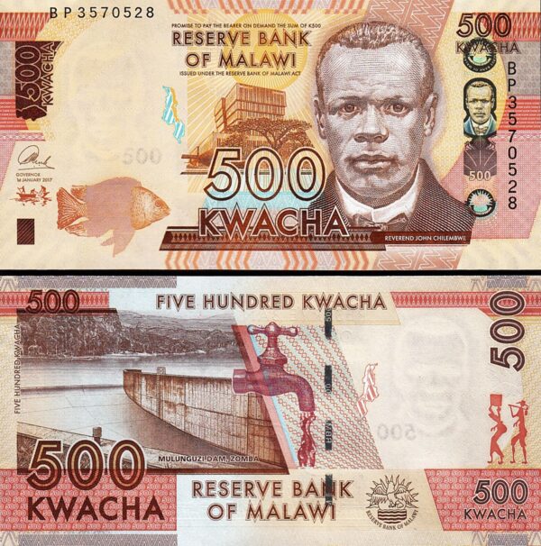 Malawi 500 Kwacha 2017, UNC, 10 Pcs LOT, Consecutive, P-66b - Image 4