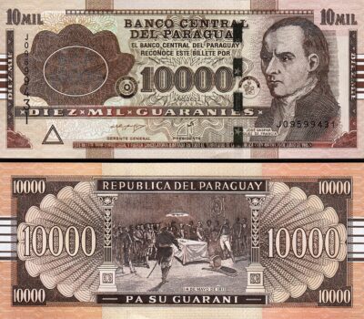 Paraguay 10000 Guaranies 2022, UNC, P-A238