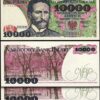 Poland 10000 Zloty 1987, UNC, 5 Pcs LOT, P-151a, S.Wyspianski - Image 3