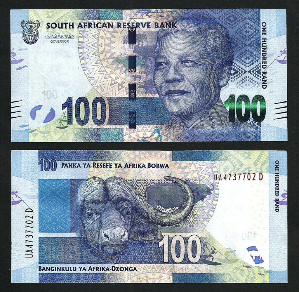 South Africa 100 Rand ND 2016, UNC, P-141b, Sign Kganyago, Mandela