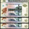 Surinam Suriname 10 Dollars 2019, UNC, 5 Pcs LOT, Consecutive, P-163c