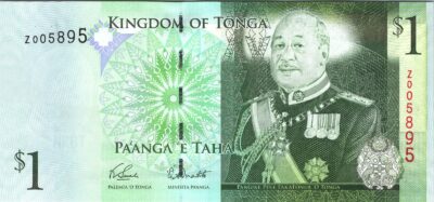 Tonga 1 Pa'anga 2008, REPLACEMENT Prefix Z , UNC-, P-37