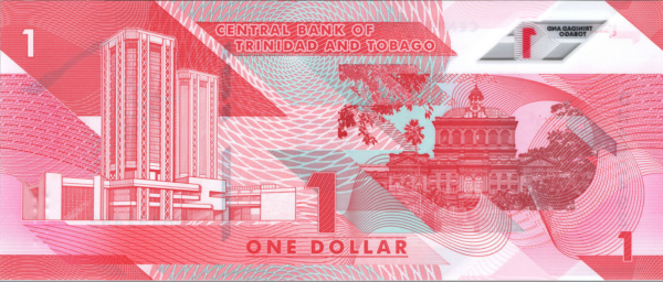 Trinidad Tobago 1 Dollar 2020 2021, REPEATER SERIAL 492 492 UNC,P-60 New Design - Image 3