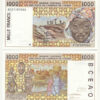 West African States, Ivory Coast, 1000 Francs 1997, UNC, P-111Ag