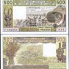 West African States, TOGO, 500 Francs 1986, UNC, P-806Ti, Sign 20