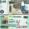 Zambia 10 Kwacha 2014, UNC, P-51c