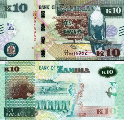 Zambia 10 Kwacha 2020 (2021), UNC, P-58