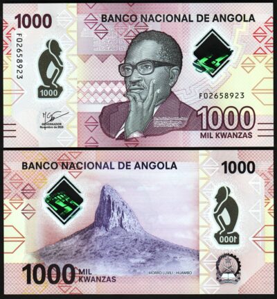 Angola 1000 Kwanzas 2023, UNC, Polymer, P-162