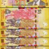 Bahamas 5 Dollars 2020 (2021), UNC, 5 PCS Consecutive LOT, P-New Design