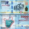Burundi 5000 Francs 2018, SPECIMEN, DC 0000000, UNC, P-53s