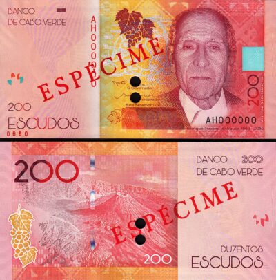 Cabo, Cape Verde 200 Escudos 2019 2021, UNC, SPECIMEN, AH 000000, P-76s