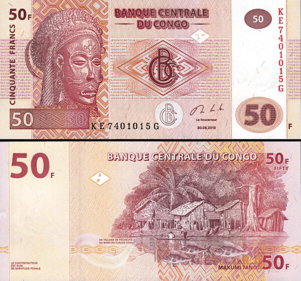 Congo 50 Francs 2013, UNC, 20 Pcs LOT, P-97A - Image 4