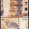 Congo Democratic Rep. 5000 Francs 2013, UNC, 2 Pcs PAIR, Consecutive, P-102b